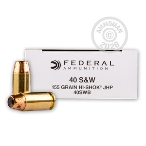 Photograph showing detail of 40 S&W FEDERAL HI-SHOK 155 GRAIN JHP (1000 ROUNDS)