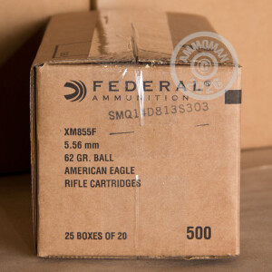 Image of 5.56x45mm rifle ammunition at AmmoMan.com.