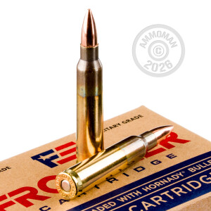 Photo of 5.56x45mm FMJ ammo by Hornady for sale.