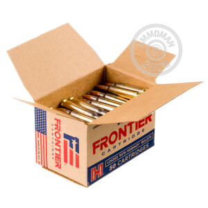 Image detailing the brass case on the Hornady ammunition.
