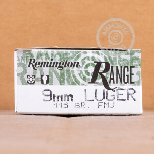 Image of the 9MM REMINGTON RANGE 115 GRAIN FMJ (500 ROUNDS) available at AmmoMan.com.