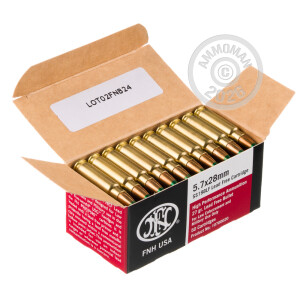 Image of the 5.7X28MM FN HERSTAL 27 GRAIN LEAD FREE JHP (50 ROUNDS) available at AmmoMan.com.