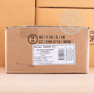 Photograph showing detail of 300 AAC BLACKOUT SELLIER & BELLOT SUBSONIC 200 GRAIN FMJ (500 Rounds)