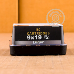 Image detailing the brass case and boxer primers on the Belom ammunition.