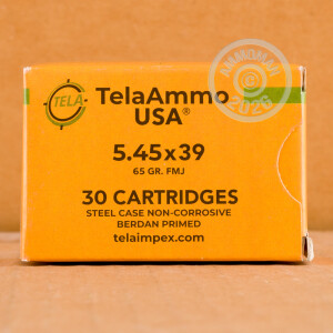 Image of the 5.45X39 TELA IMPEX 65 GRAIN FMJ (750 ROUNDS) available at AmmoMan.com.
