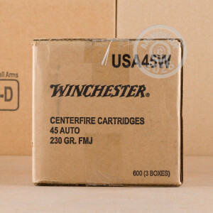 A photo of a box of Federal ammo in .45 Automatic.