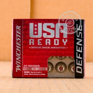 Photo detailing the 10MM WINCHESTER USA READY DEFENSE 170 GRAIN JHP (200 ROUNDS) for sale at AmmoMan.com.