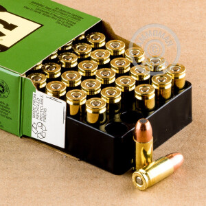 Image of 9mm Luger pistol ammunition at AmmoMan.com.