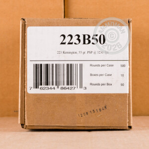 Image of 223 Remington ammo by Fiocchi that's ideal for hunting varmint sized game.