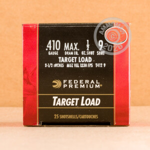 Photograph showing detail of 410 BORE FEDERAL GOLD MEDAL 2-1/2" 1/2 OZ. #9 SHOT (250 ROUNDS)