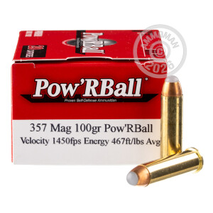 Image of the 357 MAGNUM CORBON 100 GRAIN POW'RBALL (20 ROUNDS) available at AmmoMan.com.
