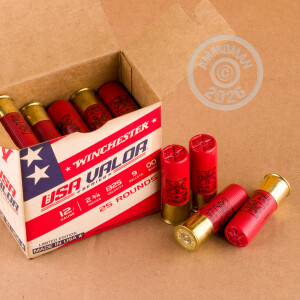 Image of 12 GAUGE WINCHESTER USA VALOR 2-3/4" 9 PELLETS 00 BUCK (250 ROUNDS)