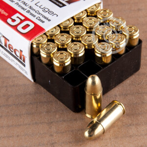 Image of 9MM MAXXTECH BRASS 115 GRAIN FMJ (500 ROUNDS)
