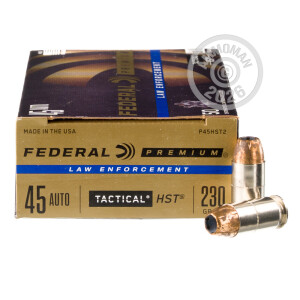 Image of .45 ACP FEDERAL PREMIUM 230 GRAIN JHP HST (50 ROUNDS)