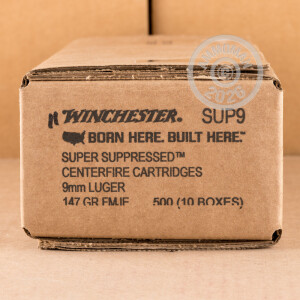 Image of Winchester 9mm Luger pistol ammunition.