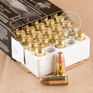 Image detailing the brass case and boxer primers on the Winchester ammunition.