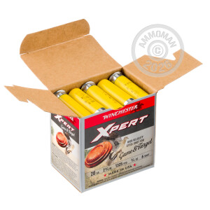 Photo detailing the 20 GAUGE WINCHESTER SUPER-X XPERT HIGH VELOCITY GAME AND TARGET 2-3/4“ 3/4 OZ. #6 SHOT (25 ROUNDS) for sale at AmmoMan.com.