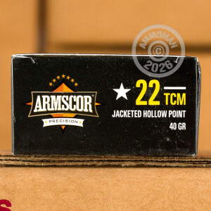 Image of 22 TCM ARMSCOR PRECISION 40 GRAIN JHP (50 ROUNDS)