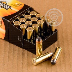 Image detailing the brass case and boxer primers on the Armscor ammunition.