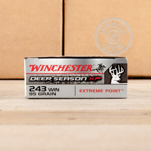 Photo detailing the 243 WIN WINCHESTER DEER SEASON XP 95 GRAIN EXTREME POINT (200 ROUNDS) for sale at AmmoMan.com.