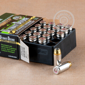 Photograph showing detail of 40 S&W REMINGTON ULTIMATE DEFENSE 180 GRAIN BJHP (20 ROUNDS)