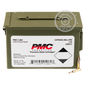 Photo of 5.56x45mm FMJ-BT ammo by PMC for sale.