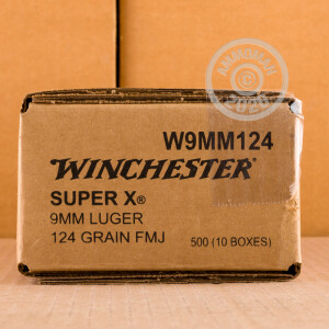 Image of 9MM WINCHESTER SUPER-X 124 GRAIN FMJ (50 ROUNDS)