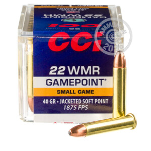 Image of 22 WMR CCI GAMEPOINT 40 GRAIN JSP (2000 ROUNDS)