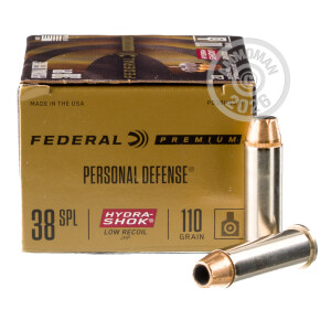 Image of 38 SPECIAL FEDERAL HYDRA-SHOK LOW RECOIL 110 GRAIN JHP (200 ROUNDS)