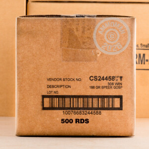 Photograph showing detail of 308 WIN SPEER GOLD DOT 168 GRAIN BONDED SP (500 ROUNDS)