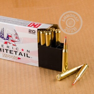 Photo detailing the 270 WIN HORNADY AMERICAN WHITETAIL TIPPED 130 GRAIN SST (20 ROUNDS) for sale at AmmoMan.com.