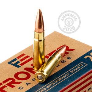 Photo detailing the 300 AAC BLACKOUT HORNADY FRONTIER 125 GRAIN FMJ (200 ROUNDS) for sale at AmmoMan.com.