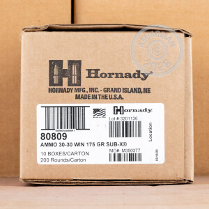 Image detailing the brass case on the Hornady ammunition.