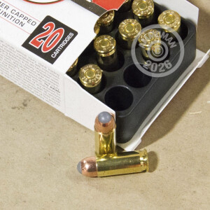 Photograph showing detail of 38 SUPER +P CORBON 100 GRAIN POW'RBALL (20 ROUNDS)