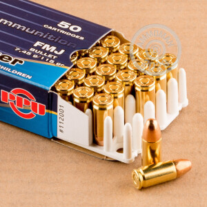 Photo detailing the 9MM PRVI PARTIZAN 115 GRAIN FULL METAL JACKET (1000 ROUNDS) for sale at AmmoMan.com.