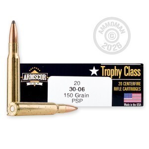 Image detailing the brass case on the Armscor ammunition.