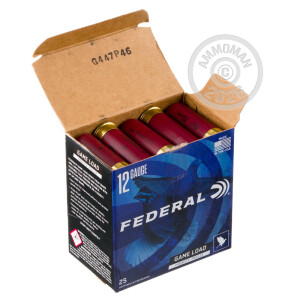 Image of the 12 GAUGE FEDERAL HEAVY FIELD LOAD 2 3/4" 1 1/8 OZ. #4 SHOT (25 ROUNDS) available at AmmoMan.com.