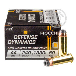 Image of the 44 MAGNUM FIOCCHI 240 GRAIN SJHP (50 ROUNDS) available at AmmoMan.com.