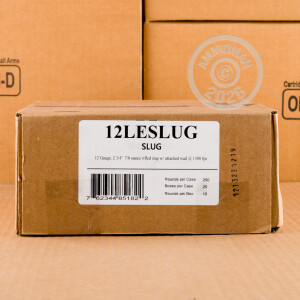 Rifled Slug shotgun rounds for sale at AmmoMan.com - 250 rounds.