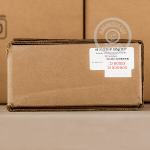 Image of the 45 ACP +P CORBON 165 GRAIN JHP (20 ROUNDS) available at AmmoMan.com.