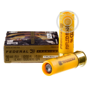 Photograph showing detail of 20 GAUGE FEDERAL PREMIUM 2 3/4" HP RIFLED SLUG (5 ROUNDS)