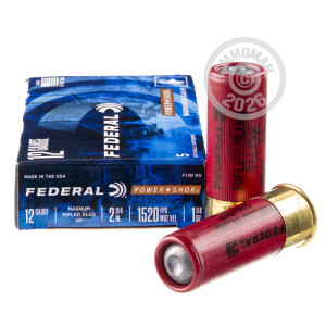 Photo detailing the 12 GAUGE FEDERAL POWER-SHOK 2-3/4" 1-1/4OZ TRUBALL SLUG (5 ROUNDS) for sale at AmmoMan.com.