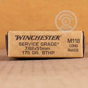 An image of 308 / 7.62x51 ammo made by Winchester at AmmoMan.com.