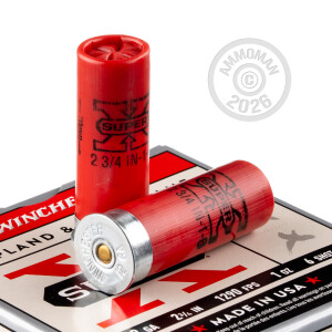 Image of the 12 GAUGE WINCHESTER SUPER-X 2-3/4" 1 OZ. #6 SHOT (25 ROUNDS) available at AmmoMan.com.