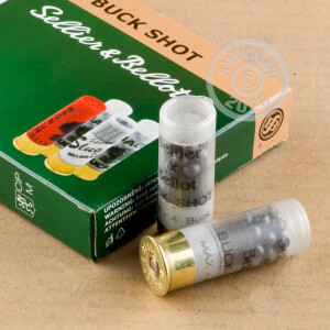 Photograph showing detail of 12 GAUGE SELLIER & BELLOT 2-3/4" #4 BUCK (250 SHELLS)