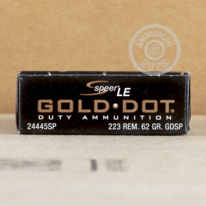 Photograph showing detail of 223 REM SPEER GOLD DOT 62 GRAIN SP (20 ROUNDS)