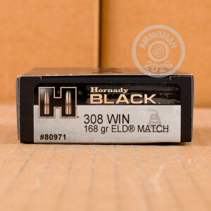 An image of 308 / 7.62x51 ammo made by Hornady at AmmoMan.com.