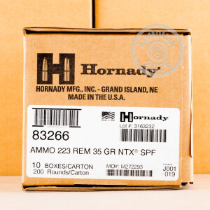 Image of Hornady 223 Remington rifle ammunition.