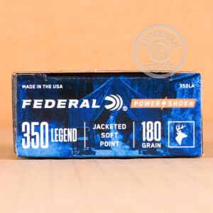 Photograph showing detail of 350 LEGEND FEDERAL POWER-SHOK 180 GRAIN SP (20 ROUNDS)