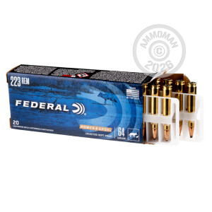 Image of .223 REM FEDERAL POWER-SHOK 64 GRAIN SP (20 ROUNDS)